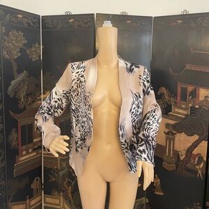 Leopard print tan blazer size M
